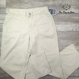 Lee Straight Leg Jeans Ivory Cream Utility Pants NWT Size 16